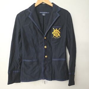 Vtg. Ralph Lauren Sport Blue Label Women’s Nautical Yacht Navy Blazer Sz 4